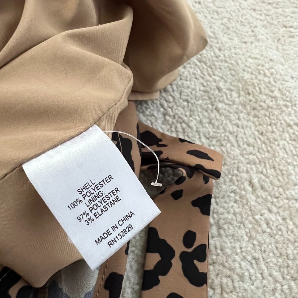 Lovers and Friends Marla Tan Leopard Animal Print Wrap Midi Skirt XXS - Picture 7 of 8